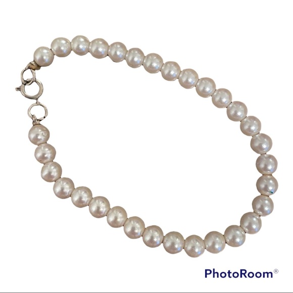 🌸 PEARL CHOKER NECKLACE & BRACELET SET (Youth/Child Size) - Picture 7 of 10
